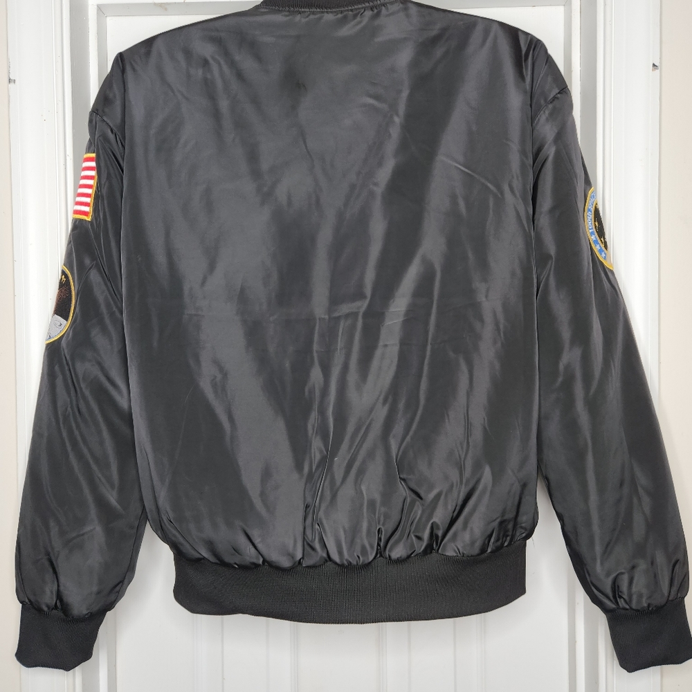 Spirit NASA Bomber Jacket with Patches Men's Medium - Picture 2 of 6